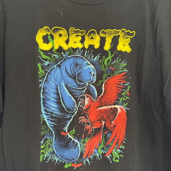 Graphic Tee Bundle 6 Piece Black T-Shirts Short Sleeve Lot Size Large - Picture 8 of 15